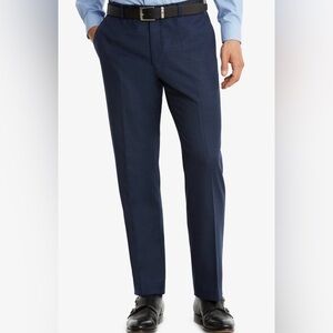 NWT Tommy Hilfiger Modern Fit Wool Blend Tyler Suit Dress Pants Blue Plaid